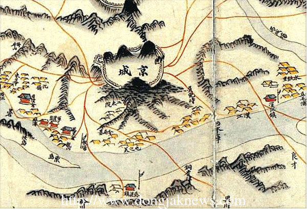 노들나루가 표기되어 있는 조선 시대 지도 ⓒ동작뉴스