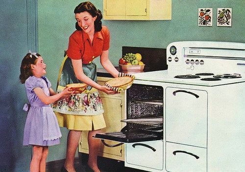 Vintage Mother Daughter Kitchen