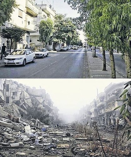 Homs Syria Before & After